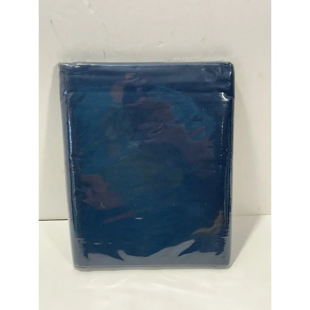 Sears - Matchmate Solid Twin Flat Sheet‎ Royal Navy Blue Brand New Vintage